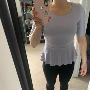 Aritzia Babaton Barrett Peplum Top in Purple